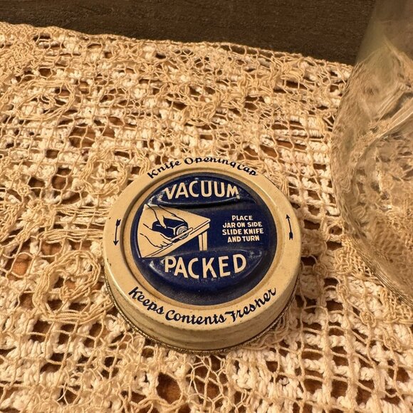 Vintage 1940s KUALITY KUP GRAPHIC COFFEE JAR 2 POUND EMPORIA KANSAS - Picture 8 of 12